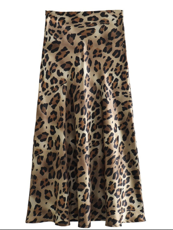 Casual Chic Leopard Long Skirt | Versatile Wear | Long Skirts