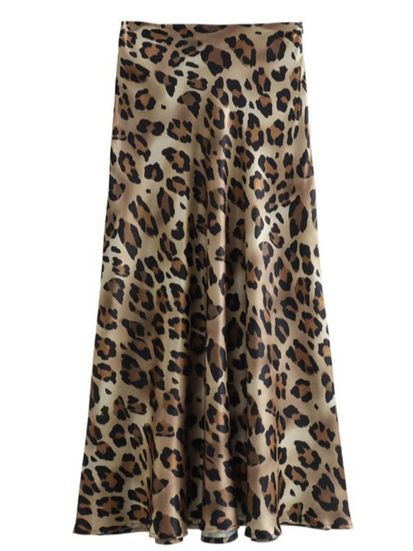 Casual Chic Leopard Long Skirt | Versatile Wear | Long Skirts