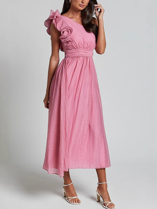 Pink Tea-Length Summer Dress