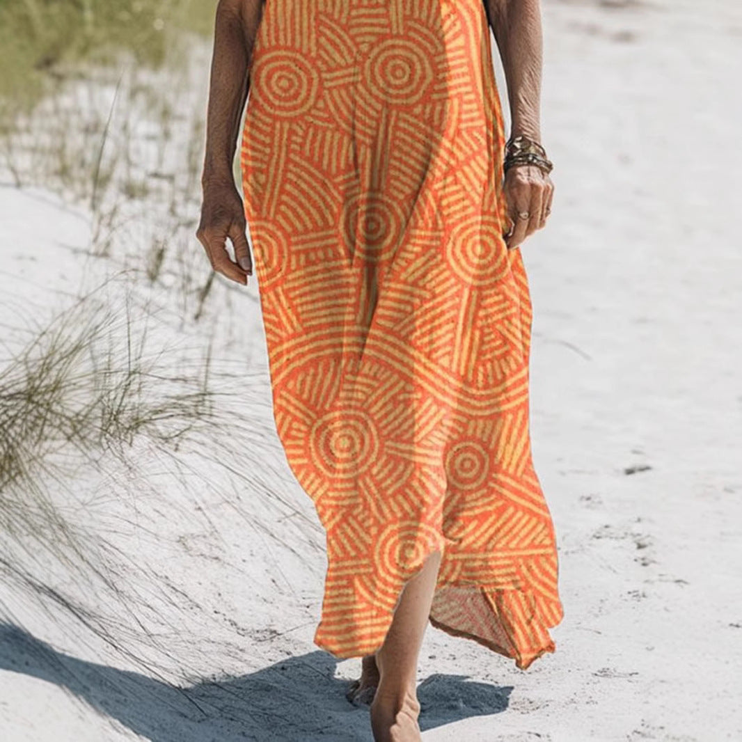 Boho Summer Dress - Loose Fit Maxi Vacation Wear | Tunic Dresses