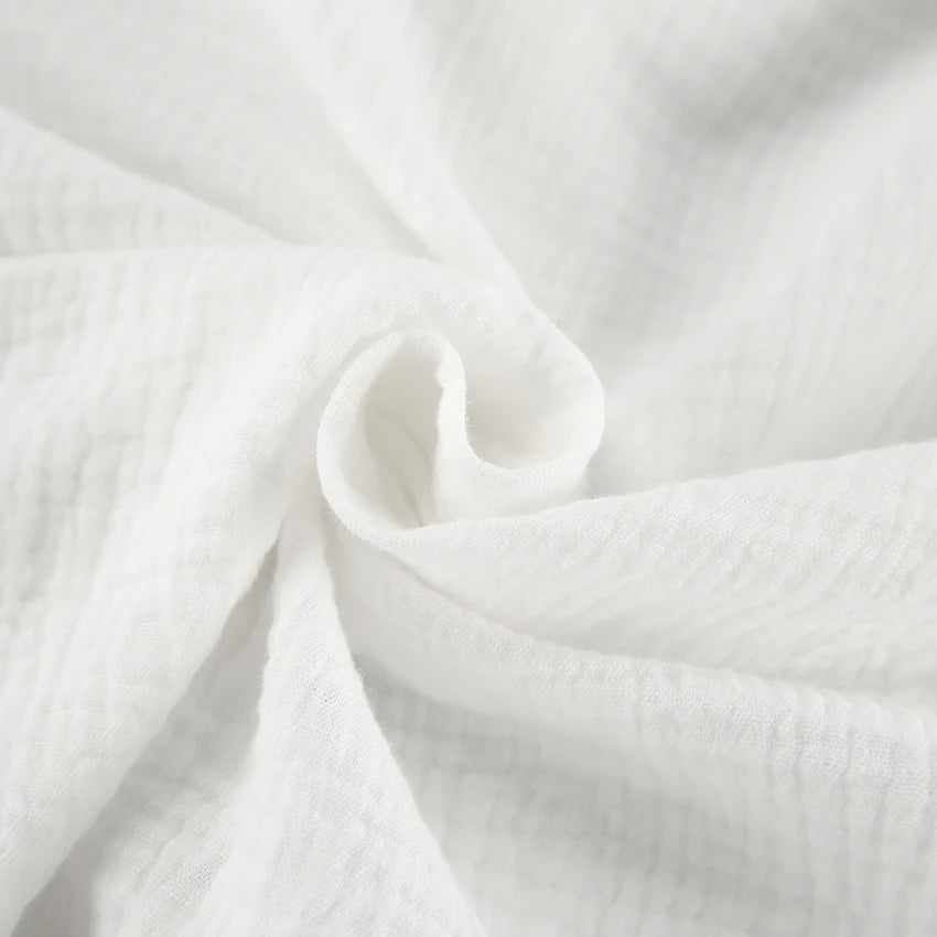 Casual Henley Neck Blouse with Drop Shoulders in Cotton | Dresses