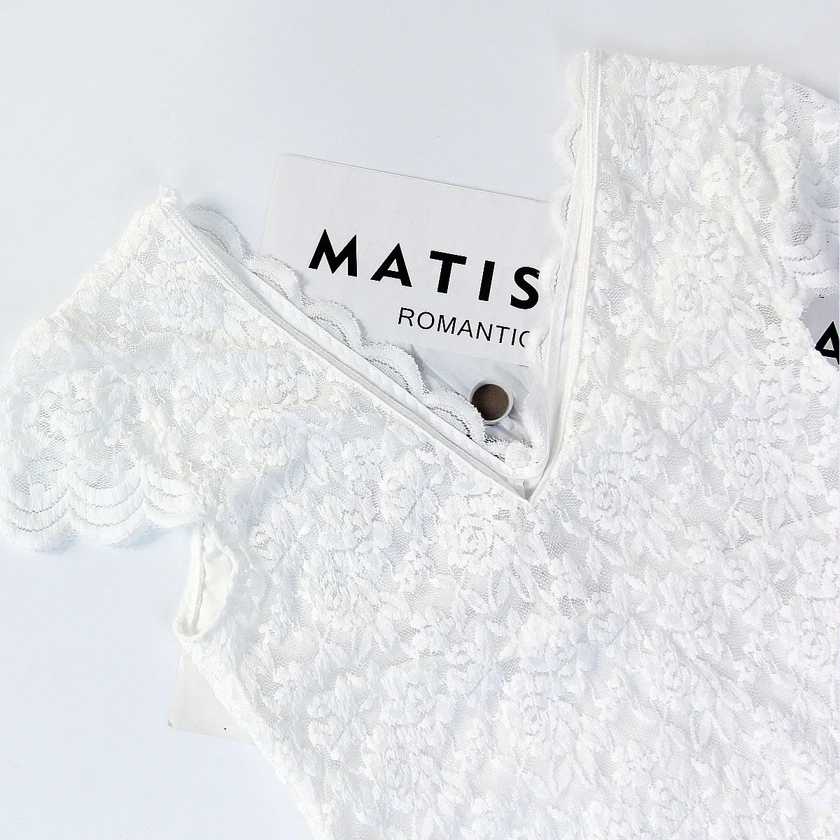 Lace Bodysuit with V-Back | Bodysuits