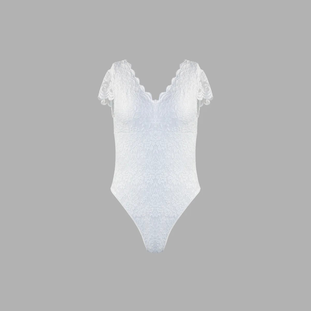 Lace Bodysuit with V-Back | Bodysuits