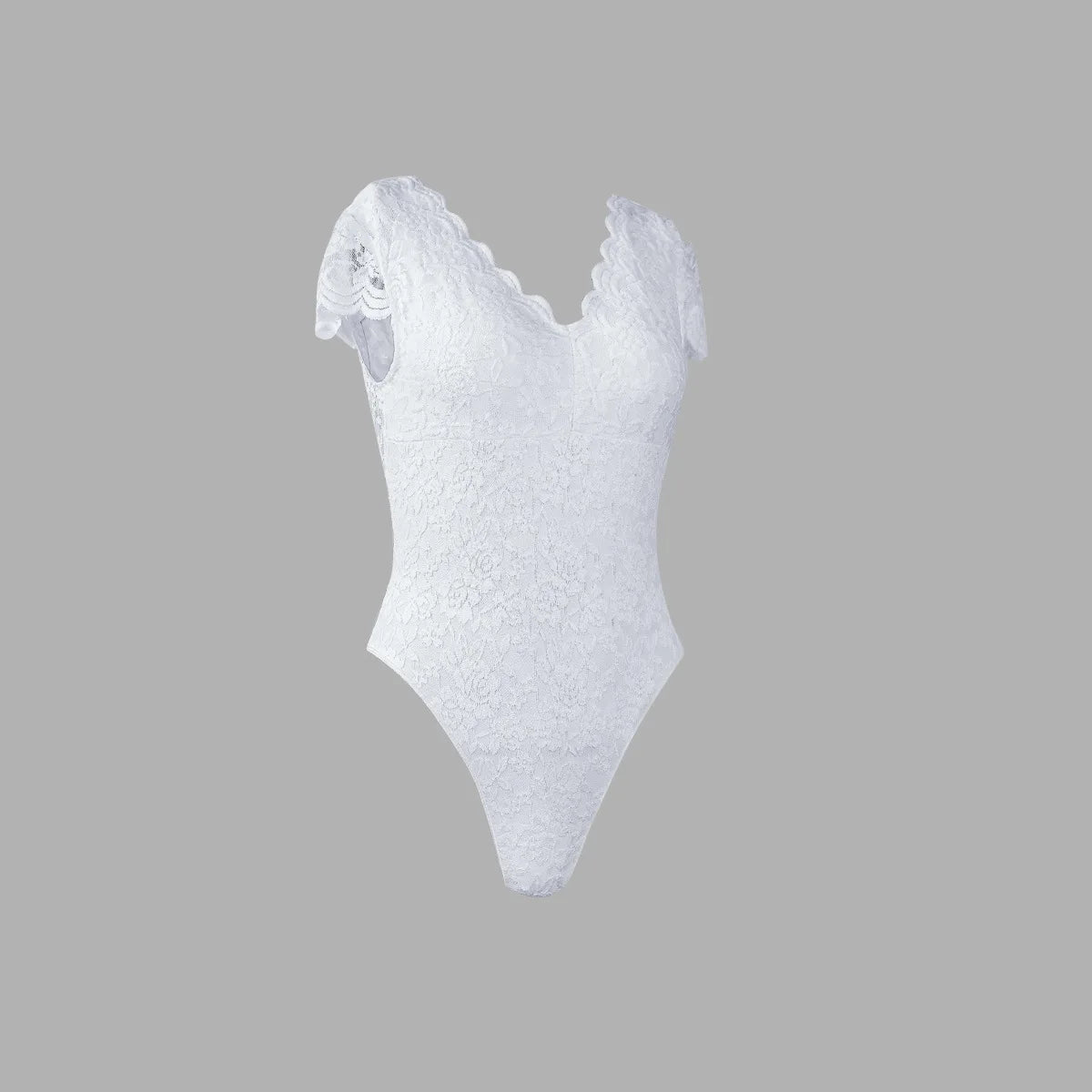 Lace Bodysuit with V-Back | Bodysuits