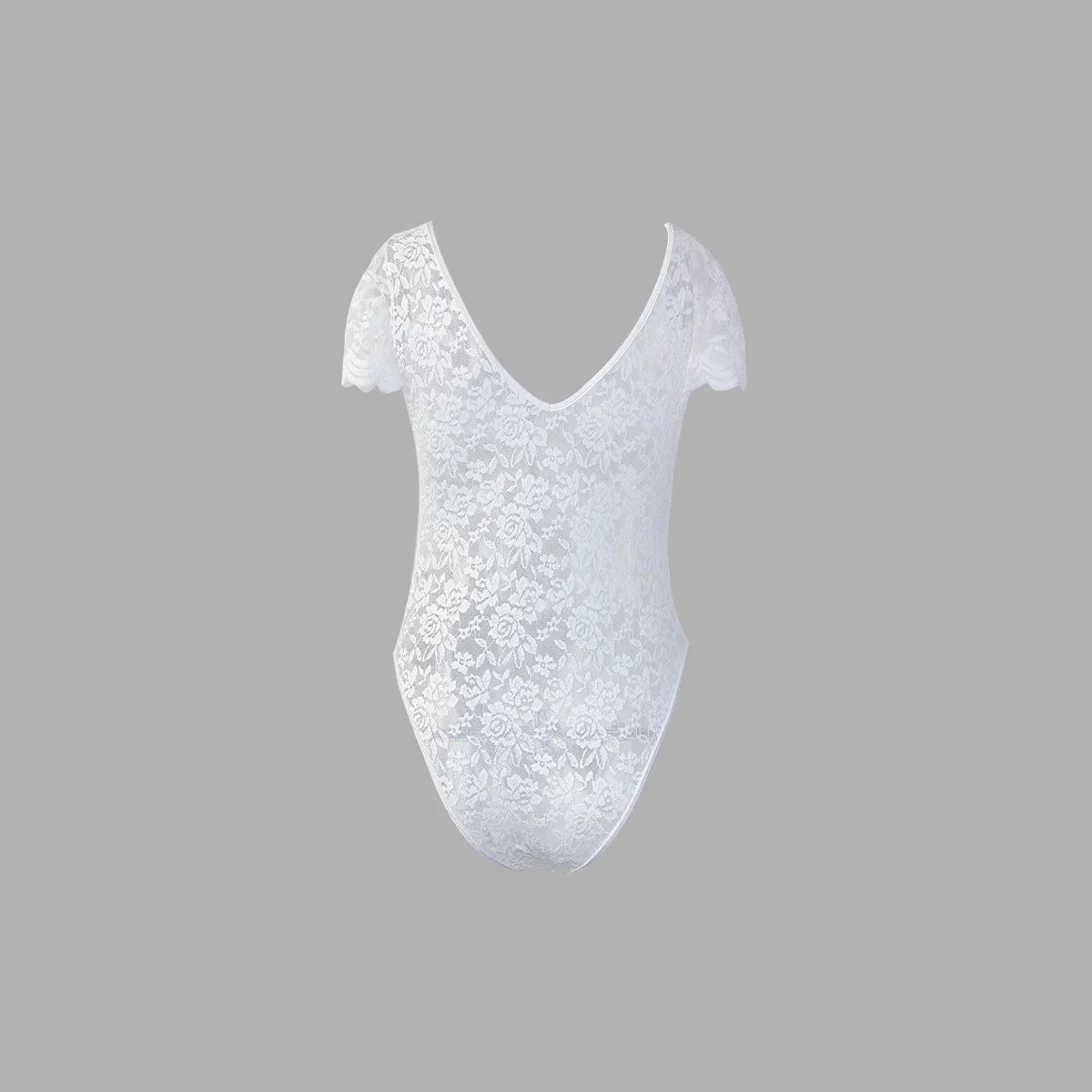 Lace Bodysuit with V-Back | Bodysuits