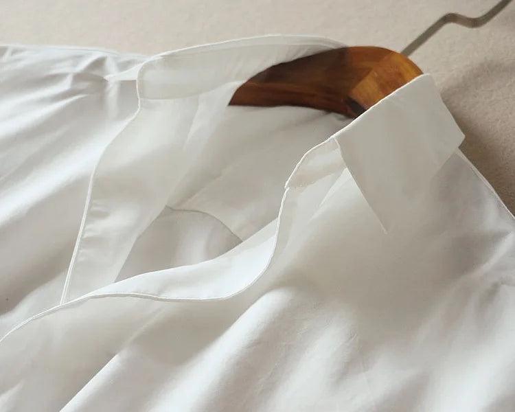 Lightweight White Blouse with Classic Collar | Casual Shirts