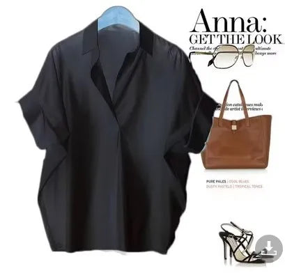Lightweight White Blouse with Classic Collar | Casual Shirts