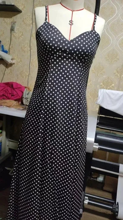 Casual Polka Dot Spaghetti Strap Maxi Dress | Maxi Dresses