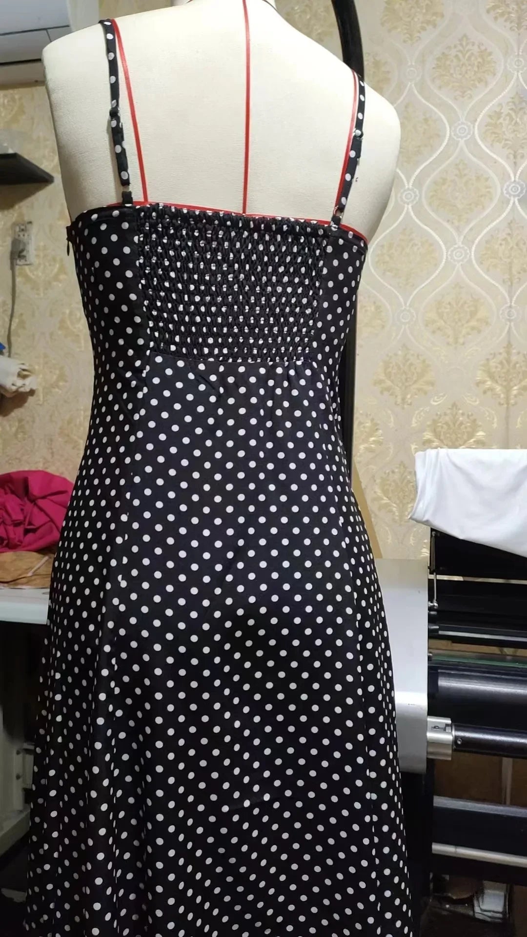 Casual Polka Dot Spaghetti Strap Maxi Dress | Maxi Dresses