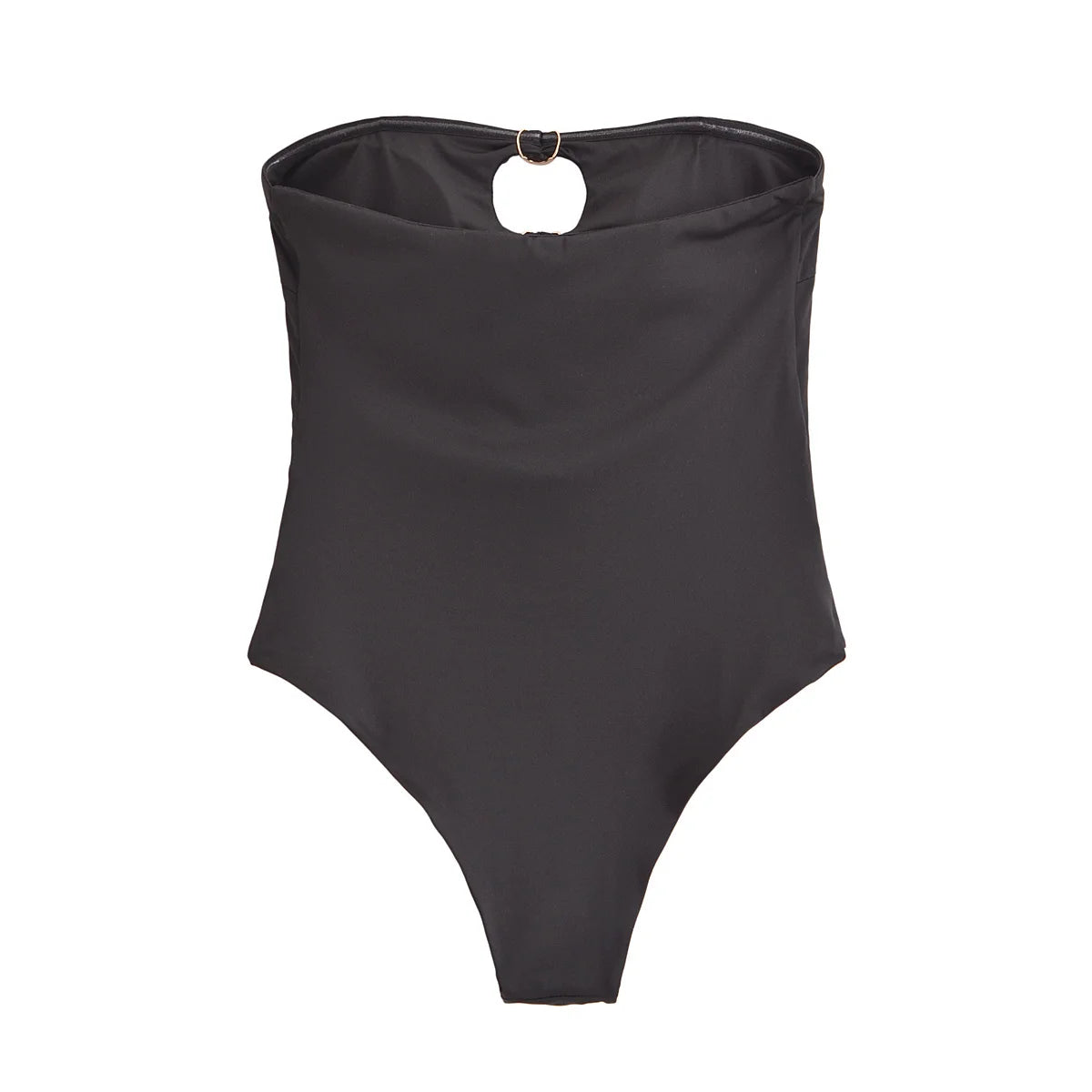 Gold-Trimmed Bandeau Swimsuit for Summer Events | Bodysuits