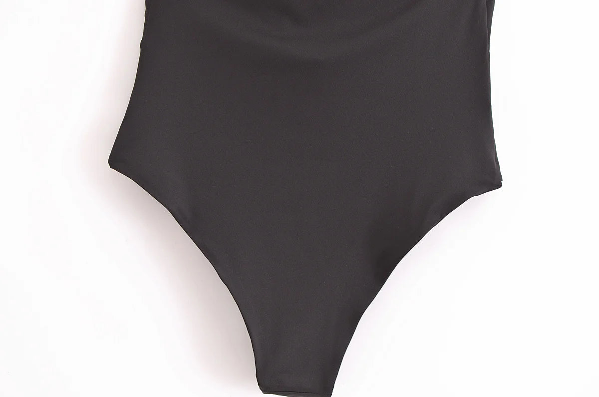 Gold-Trimmed Bandeau Swimsuit for Summer Events | Bodysuits