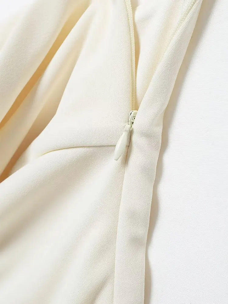 White Halter with Silver Shell Appliqués for Festivals | Halter Tops