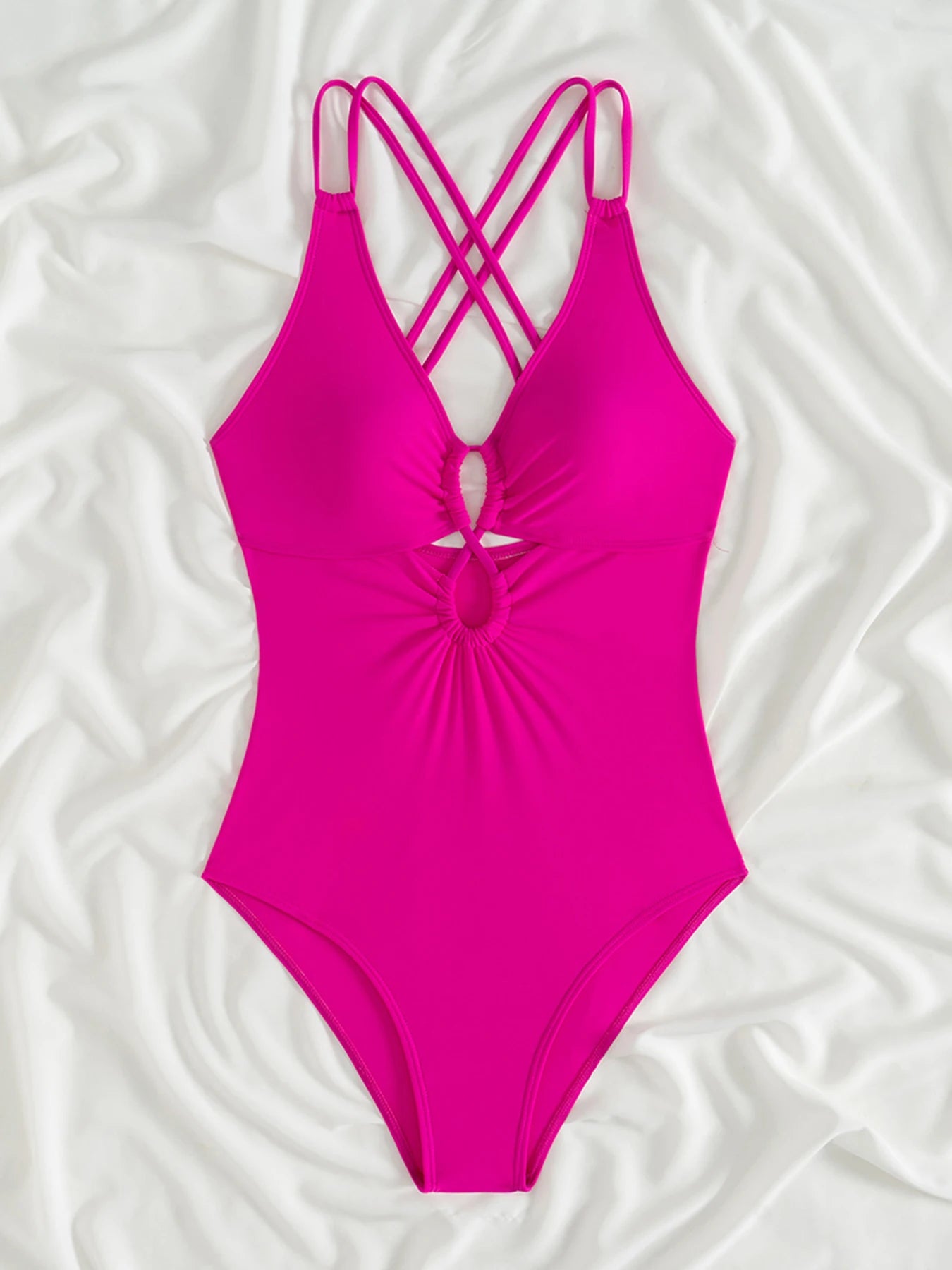 Strappy Back One-piece Swimsuit for Tropical Vacations | One Piece Swimsuit