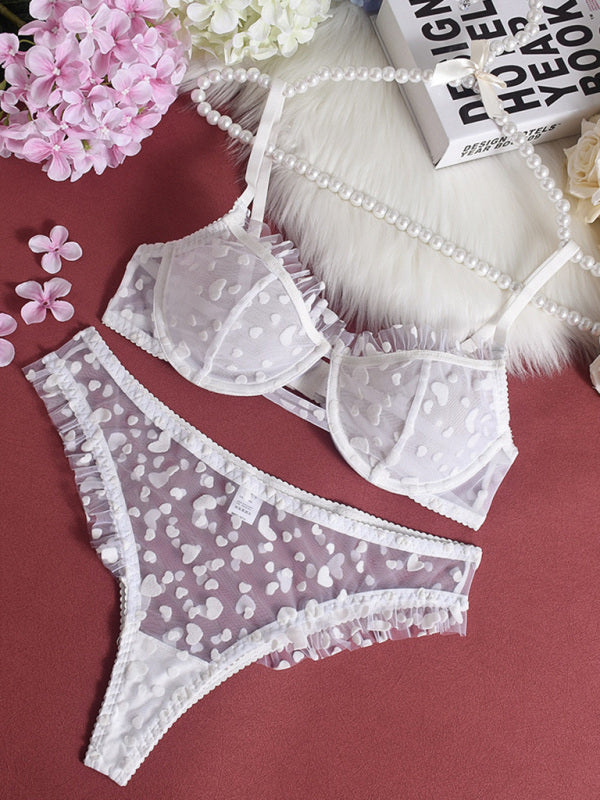 Sheer Heart Lingerie Set - Perfect for Romantic Celebrations | Lingerie