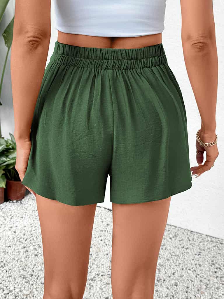 Women's Pleated Wide-Leg Shorts - Ideal for Casual Outings | Shorts