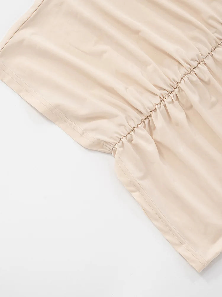 Sheer Ruched Ruffle Midi Dress for Special Party Events | Party Dresses