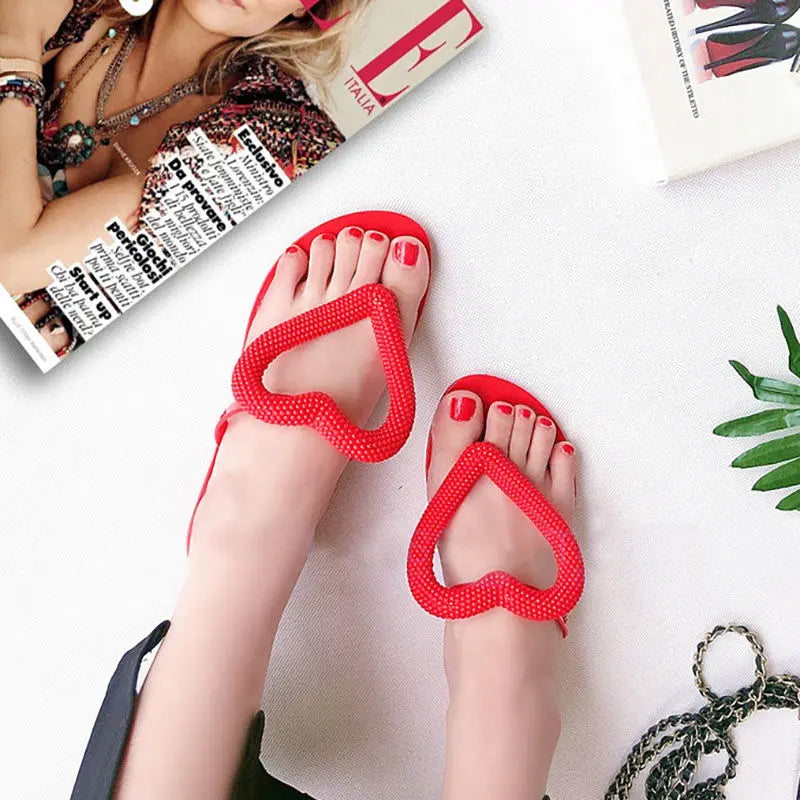 3D Heart Jelly Sandals & Flip Flops – Casual Summer Beach Shoes | Sandals