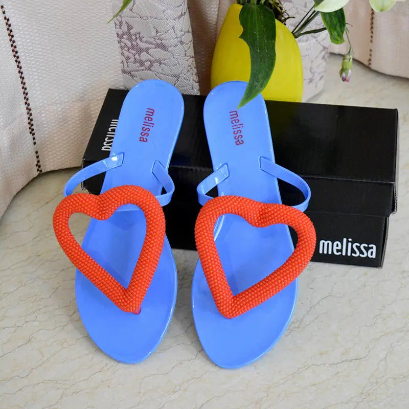 3D Heart Jelly Sandals & Flip Flops – Casual Summer Beach Shoes | Sandals
