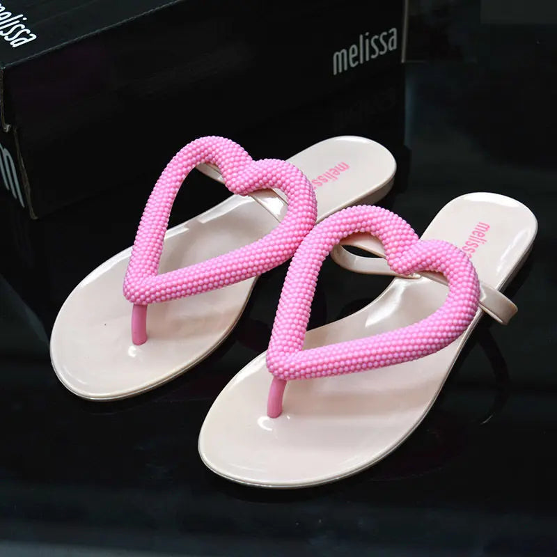 3D Heart Jelly Sandals & Flip Flops – Casual Summer Beach Shoes | Sandals