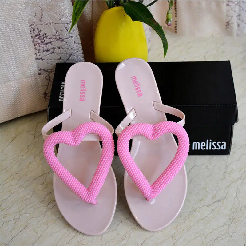 3D Heart Jelly Sandals & Flip Flops – Casual Summer Beach Shoes | Sandals