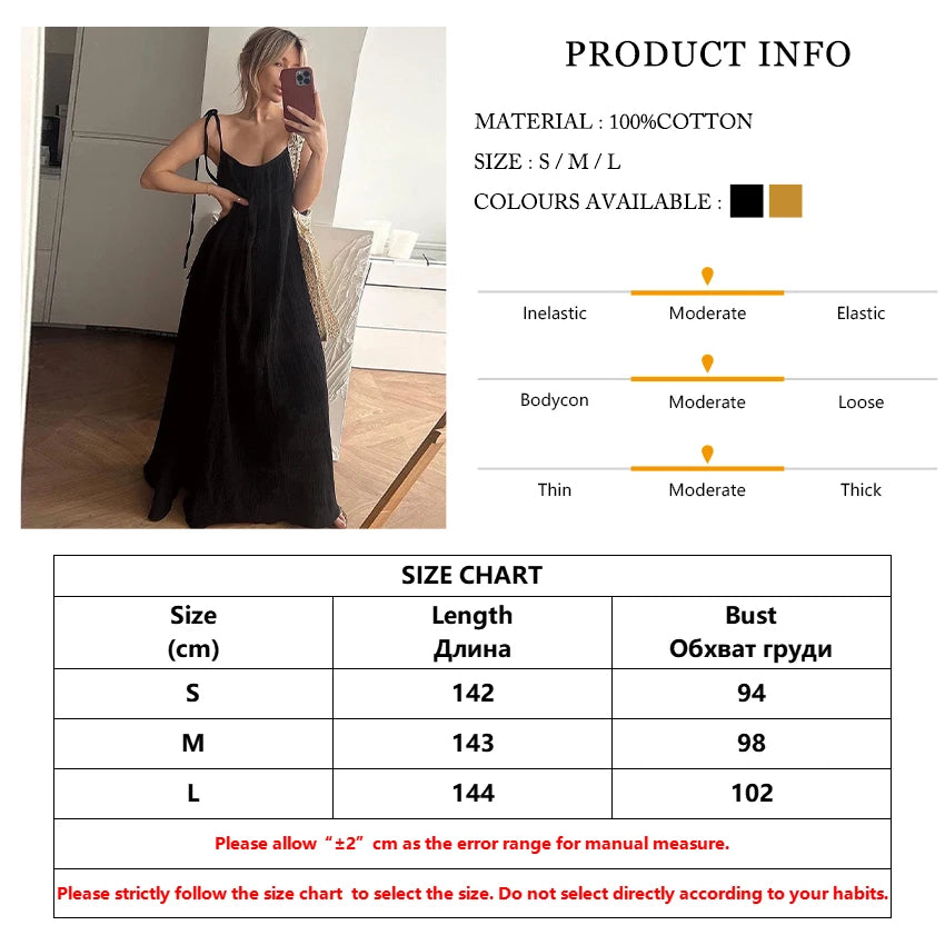 Vacation Maxi Dress with Tie Straps and Scoop Neck | Maxi Dresses