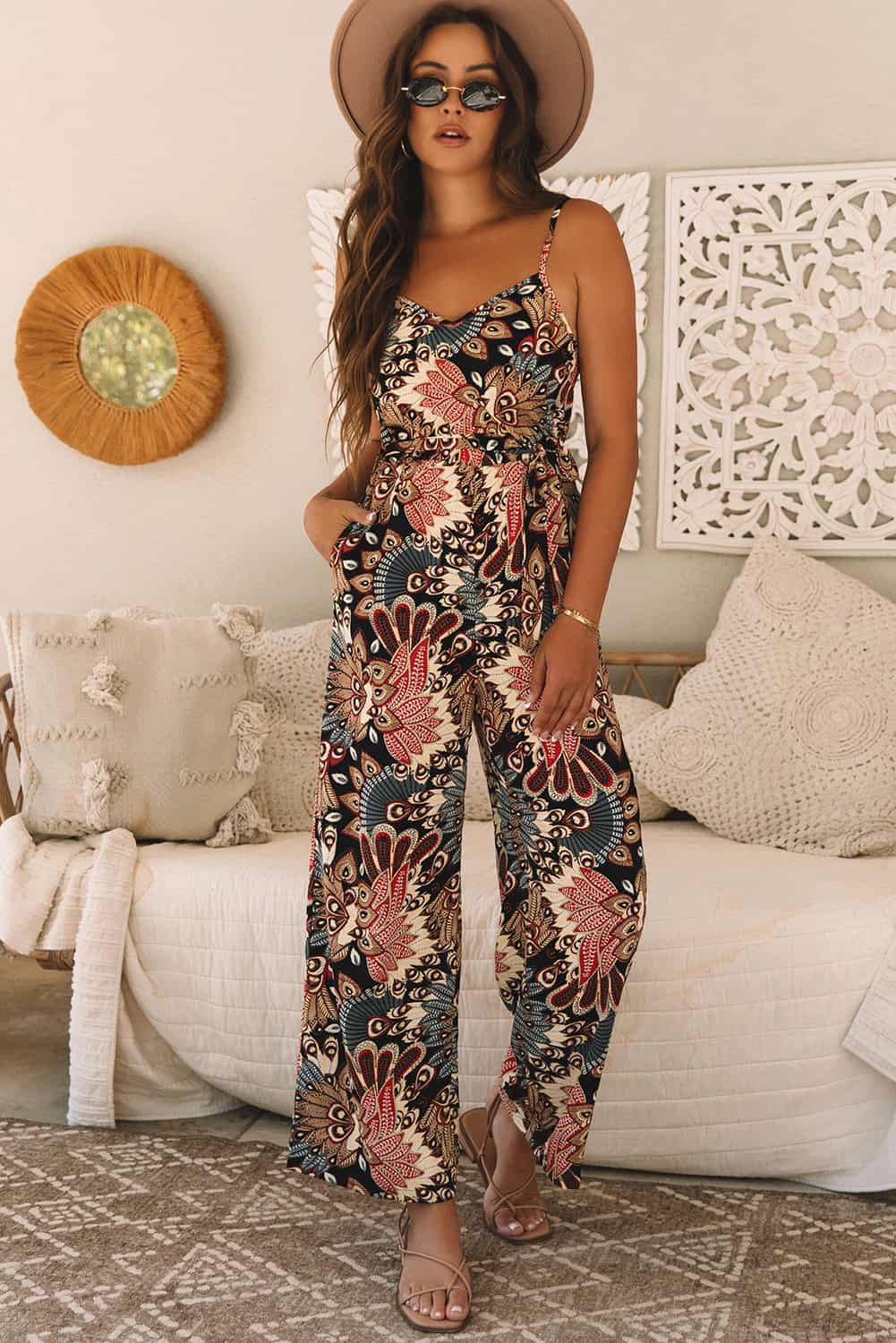 Bold Boho Wide-Leg Jumpsuit for Summer Festivals & Travel | Jumpsuits & Rompers