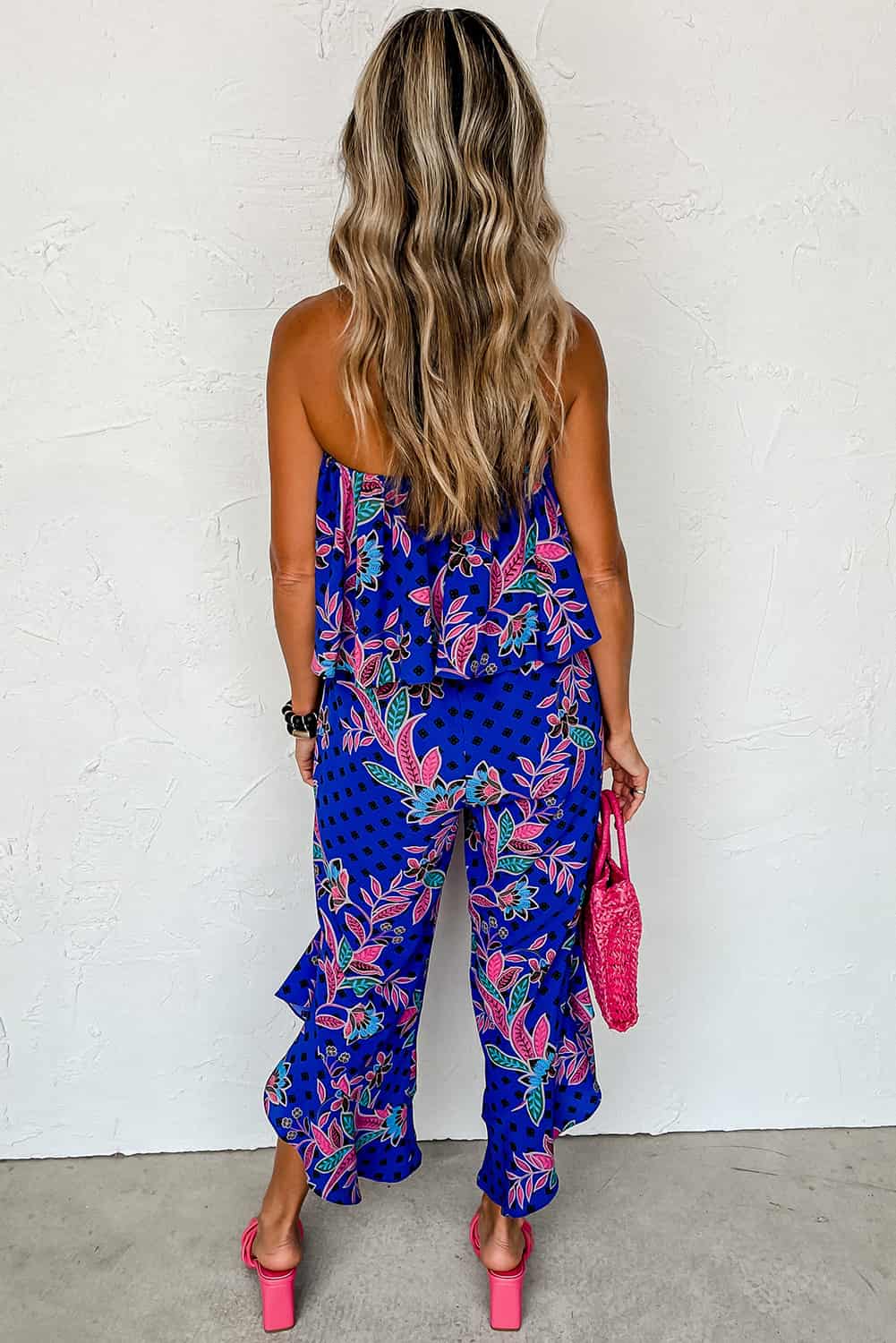 Bold Strapless Ruffle Jumpsuit for Vacations & Brunch Days | Jumpsuits & Rompers