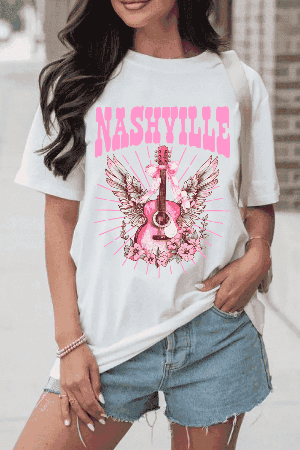 Festival-Ready Nashville Guitar Graphic Tee